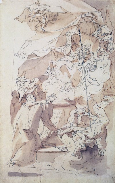 La Vergine e il Bambino Gesù con San Bernardo, XVIII secolo da Paul Troger