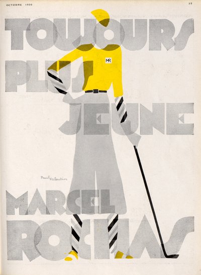 Marcel Rochas. Toujours plus jeune, 1930 da Paul Valentin