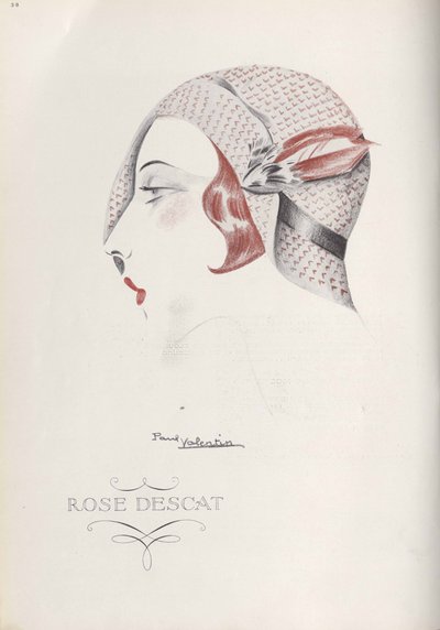 Cappello di Rose Descat, fine anni 1920 da Paul Valentin