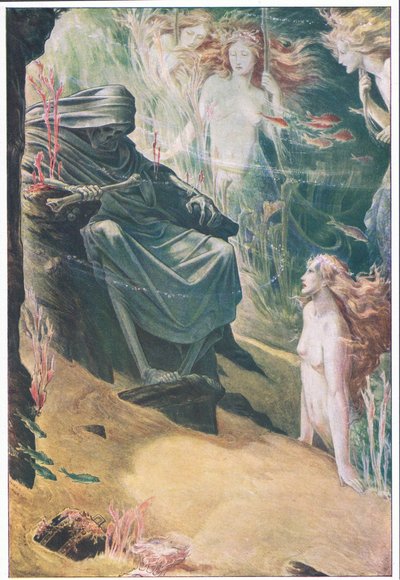 A cinque braccia di profondità giace tuo padre: delle sue ossa sono fatti coralli, illustrazione da La Tempesta, 1908 da Paul Vincent Woodroffe