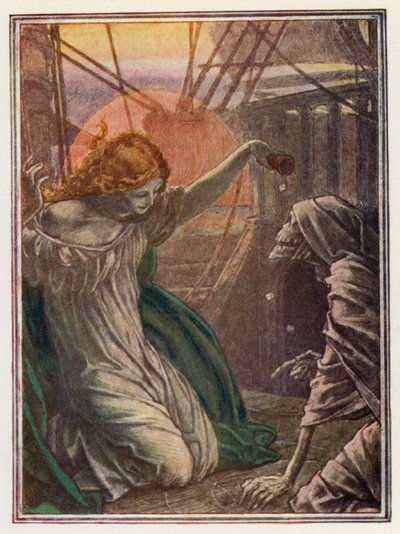 Illustrazione per La ballata del vecchio marinaio di Coleridge da Paul Vincent Woodroffe