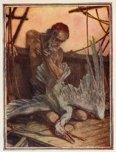 Illustrazione per La Ballata del Vecchio Marinaio di Coleridge da Paul Vincent Woodroffe