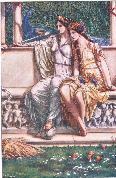 Giunone, Cerere e la Maschera delle ninfe e Mietitori, illustrazione da La Tempesta, 1908 da Paul Vincent Woodroffe