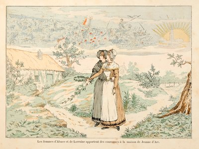 Illustrazione tratta dal libro “Joan of Arc” di Theodore Cahu e illustrata da Paul De Semant (1855-1915): Allegoria alla memoria di Giovanna d