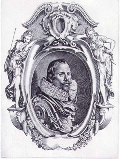 Autoritratto, inciso da Simon de Passe (1595-1647) 1622 (incisione) da Paul van (after) Somer