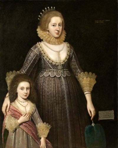 Christian, Lady Cavendish, poi Contessa del Devonshire (1598-1675), e sua figlia da Paul van Somer
