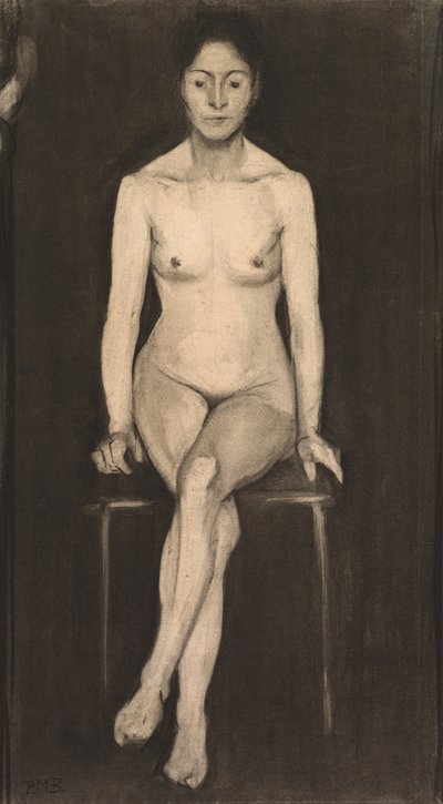 Nudo femminile seduto Autoritratto, c. 1899 da Paula Modersohn Becker