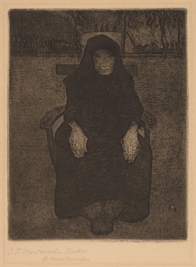 Donna anziana seduta da Paula Modersohn Becker