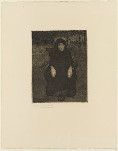 Donna anziana seduta da Paula Modersohn Becker