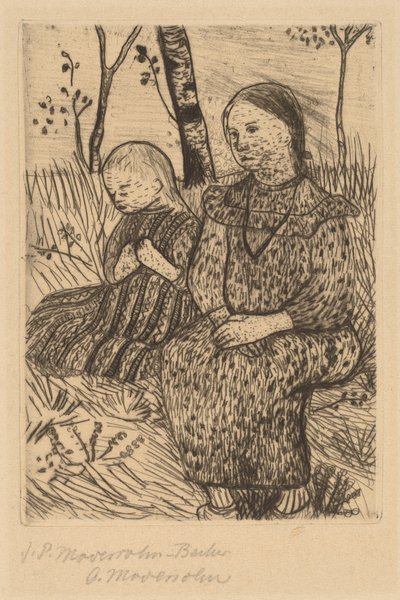 Due ragazze contadine da Paula Modersohn Becker