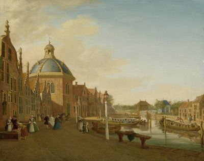 Il bacino di attracco nel canale di Leidschendam da Paulus Constantijn la Fargue