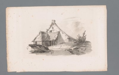 Veduta di una casa in un paesaggio collinare da Paulus Lauters