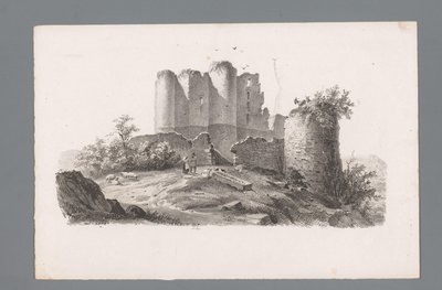 Veduta di una rovina con torre (Principi di paesaggi) da Paulus Lauters