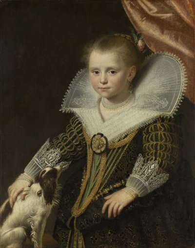 Ritratto di una ragazza, conosciuta come La Piccola Principessa, 1623 da Paulus Moreelse