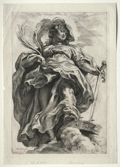 Santa Caterina tra le nuvole da Paulus Moreelse