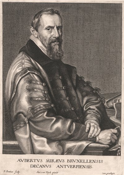Aubertus Miræus Bruxellensis, Decano di Anversa da Paulus Pontius