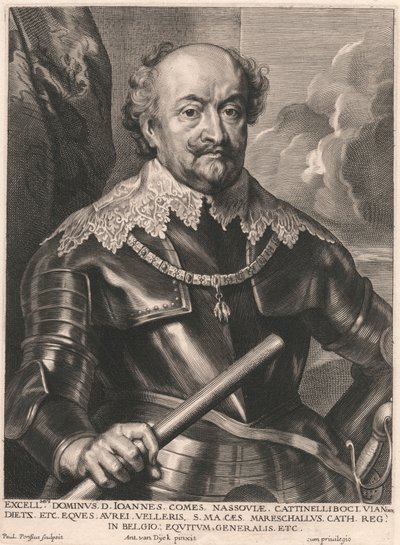 Excellmus. Dominus. D. Joannes. Comes. Nassoviæ. Cattinelliboci. Vian Dietz. Etc da Paulus Pontius
