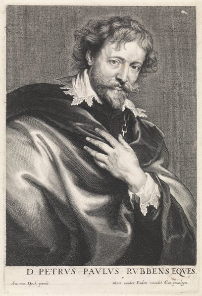 Ritratto del pittore Peter Paul Rubens da Paulus Pontius