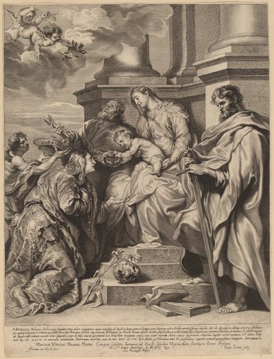 Santa Rosalia incoronata dal Bambino Gesù da Paulus Pontius, after Sir Anthony van Dyck