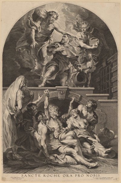 Gesù Cristo Appare a San Rocco da Paulus Pontius, after Sir Peter Paul Rubens