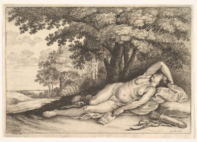 Cacciatrice dormiente, 1625-77 da Paulus Potter