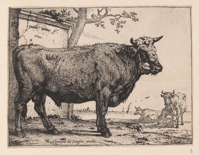 Il toro, da vari buoi e mucche da Paulus Potter