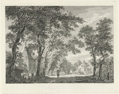 Veduta del villaggio di Driebergen, 1754 da Paulus van Liender