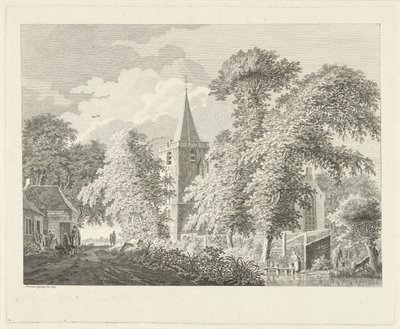 Veduta del villaggio di Maartensdijk, 1753 da Paulus van Liender