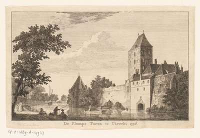 Vista della Torre Plompe a Utrecht, 1756 da Paulus van Liender