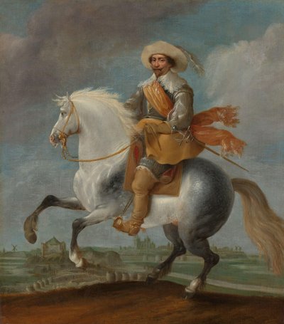 Il principe Frederik Hendrik a cavallo fuori dalle fortificazioni di 