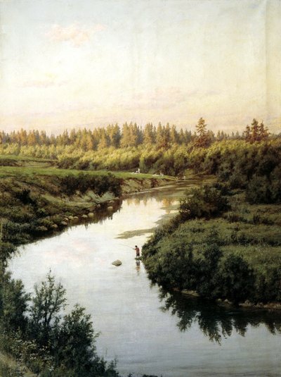 Paesaggio fluviale da Pavel Alexandrovich Briullov