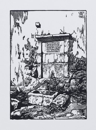 La fontana al Palazzo del Khan a Bakhchisaray, 1923 da Pavel Alexandrovich Shillingovsky
