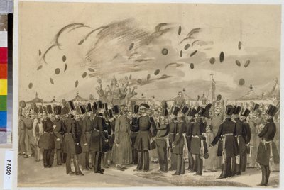 Il granduca Michele Pavlovich visita il campo del reggimento finlandese della guardia imperiale, l