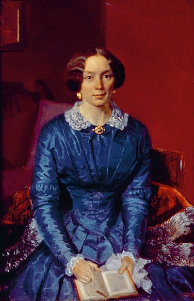 Ritratto di Elizaveta Petrovna Zhdanova (1818-55) 1846-47 da Pavel Andreevich Fedotov