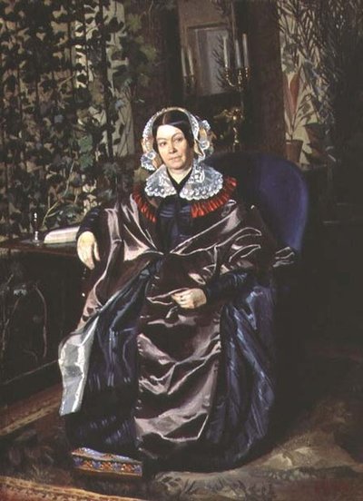 Ritratto di Maria Pavlovna Druzhinina, fine anni 1840 da Pavel Andreevich Fedotov