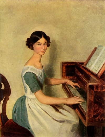 Ritratto di Nadezhda Petrovna Zhdanovichova, 1849, 1965 da Pavel Andreevich Fedotov