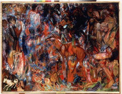 Composizione con un cavaliere da Pawel Nikolajewitsch Filonow