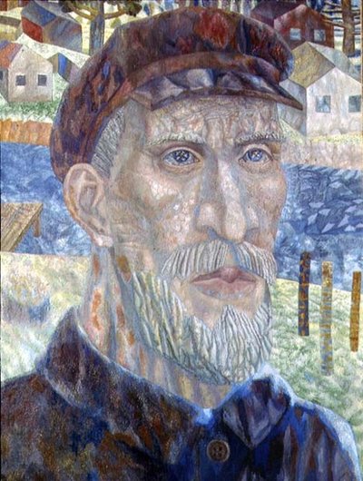 Il Kolkhoznik (Membro di una Fattoria Collettiva) 1931 da Pawel Nikolajewitsch Filonow