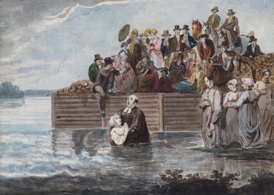 Un battesimo anabattista a Filadelfia durante una tempesta, 1811-ca. 1813 da Pavel Petrovic Svin