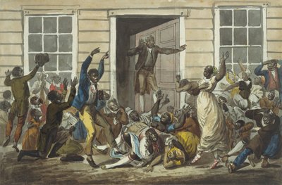 Metodisti neri che tengono una riunione di preghiera, 1811-ca. 1813 da Pavel Petrovic Svin