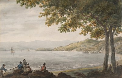 Pescatori di Shad sulla Riva del Fiume Hudson, 1811-ca. 1813 da Pavel Petrovic Svin