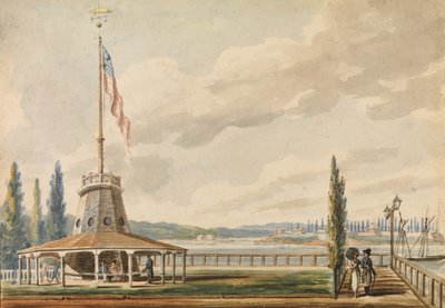 La prima vista del viaggiatore di New York—The Battery e Flagstaff, 1811-ca. 1813 da Pavel Petrovic Svin