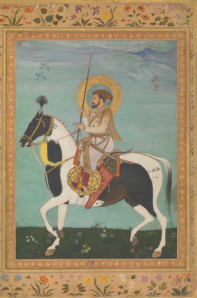 Shah Jahan a cavallo, foglio dall