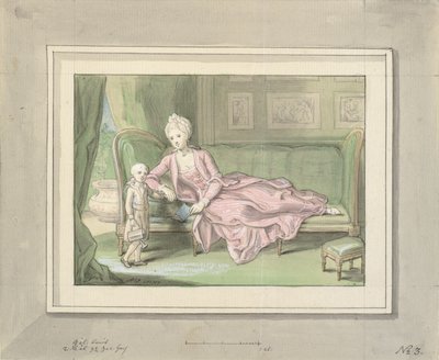 Terza bozza per il dipinto di Caroline Mathilde e Federico da Peder Als