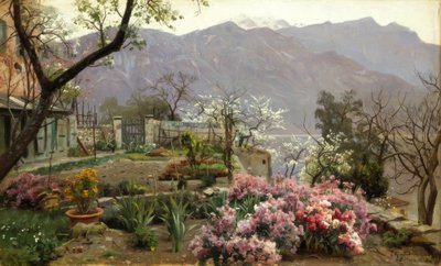 Giardino fiorito a Bellagio da Peder Monsted