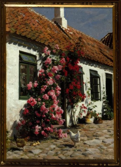 Rose rampicanti alla fattoria da Peder Monsted