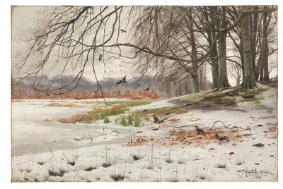Paesaggio innevato da Peder Monsted