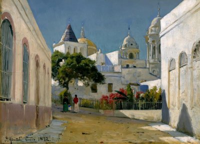 Veduta della città di Cadice da Peder Monsted