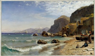 Spiaggia a Capri da Peder Monsted