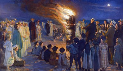 Falò della vigilia di mezza estate sulla spiaggia di Skagen da Peder Severin Krøyer